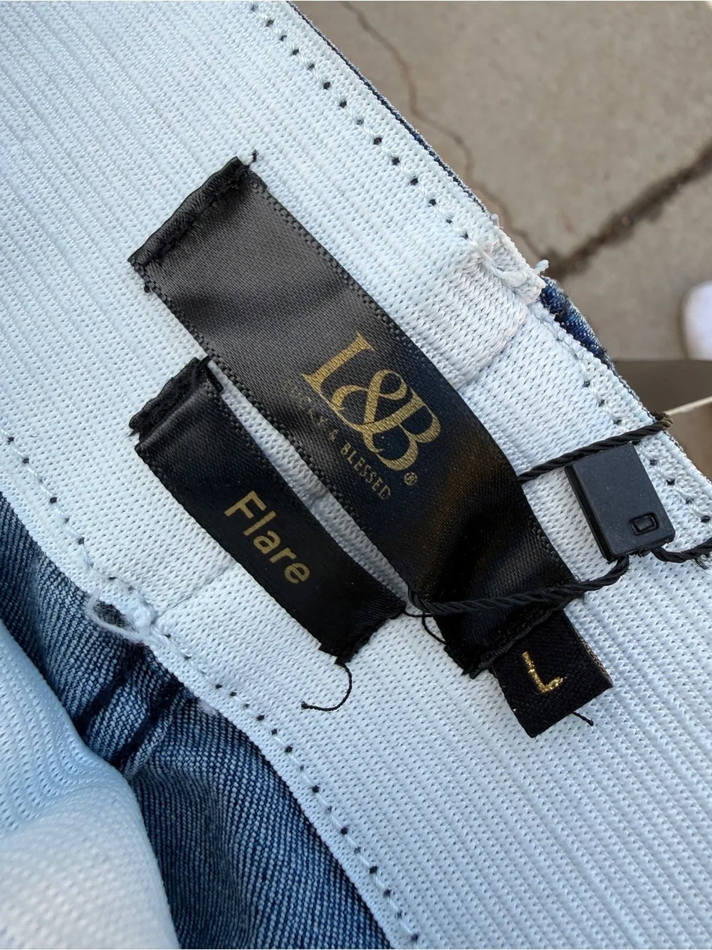 Women's Indigo Super Flare Jeans with Raw Hem